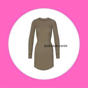 SKIMS - Cotton Rib Henley Mini Dress​